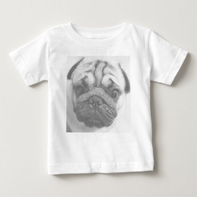 Pug Face Baby T-Shirt (Front)