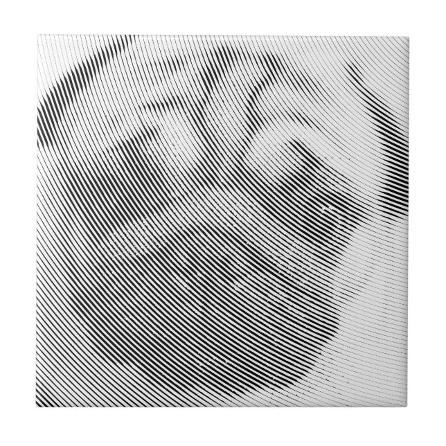Pug Face Ceramic Tile (Front)