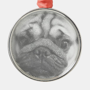 Pug Face Metal Tree Decoration