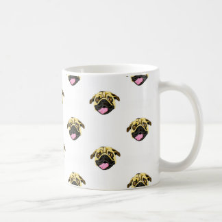 Pug Face Print White 325 ml Classic Mug