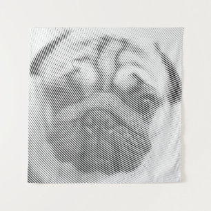 Pug Face Tapestry