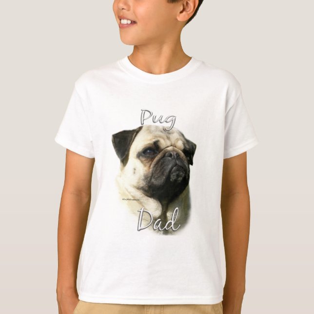 Pug (fawn) Dad 2 T-Shirt (Front)