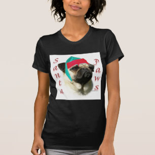 Pug (fawn) Santa Paws T-Shirt