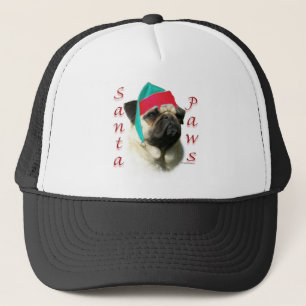 Pug (fawn) Santa Paws Trucker Hat