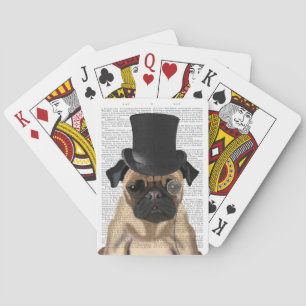 Pug, Formal Hound and Hat Playing Cards