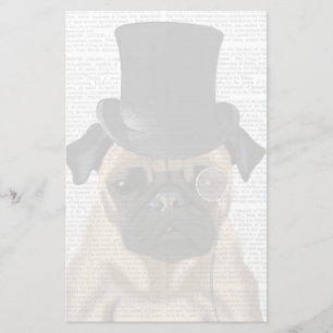 Pug, Formal Hound and Hat Stationery