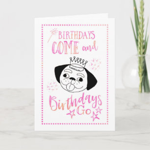 Pug Funny Birthday Poem Card