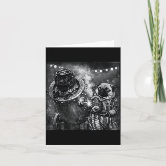 Pug Funny Boys Girls Costume Retro Meme Circus Card