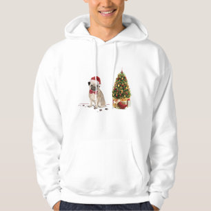 Pug Funny Christmas Dog with Tree Hoodie