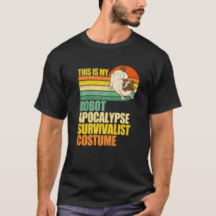 Pug Funny Pug Dog Pig Loaf Of Bread Robotic War M T-Shirt