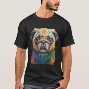 Pug Geometric Dog Wild T-Shirt