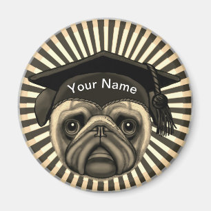 Pug Grad Magnet