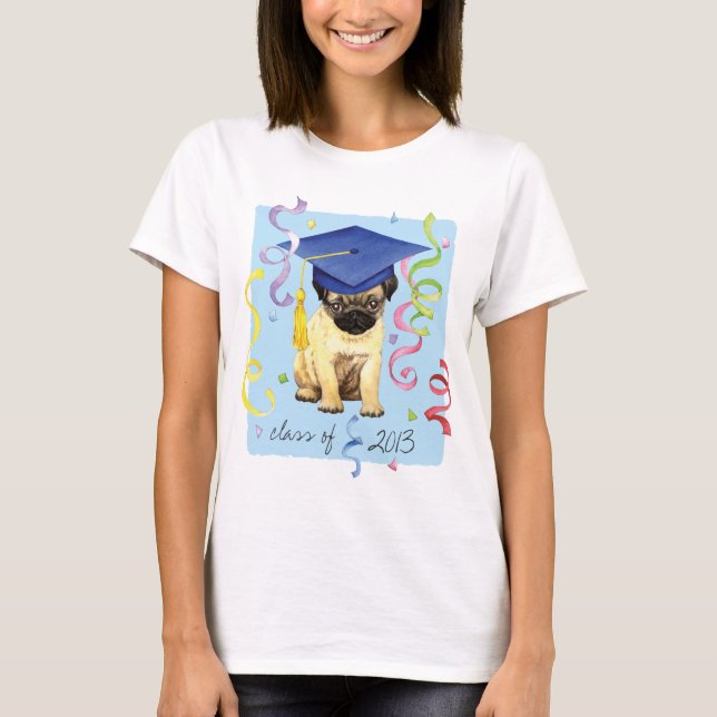 Pug Graduate T-Shirt (Front)