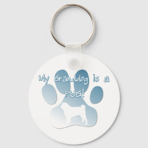Pug Granddog Key Ring