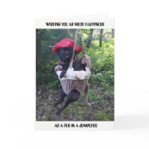 pug  greeting card
