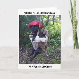 pug greeting card