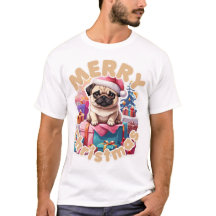 Pug Greeting Merry Christmas for Him