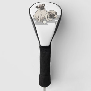 Pug Group Cartoon Golf Head Cover