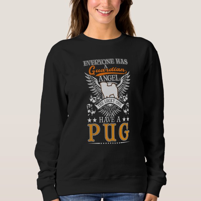 Pug Guardian Angel Sweatshirt (Front)