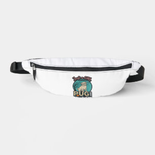 Pug Halloween Girl Vintage Vector Design_1 Bum Bags