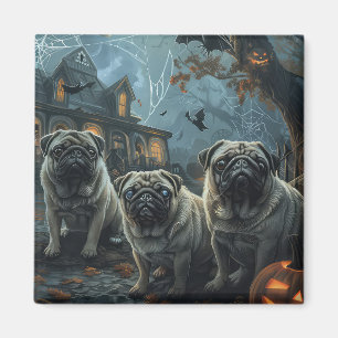 Pug Halloween Night Doggy Delight Magnet