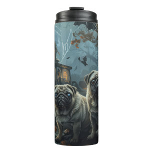 Pug Halloween Night Doggy Delight Thermal Tumbler