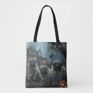 Pug Halloween Night Doggy Delight Tote Bag