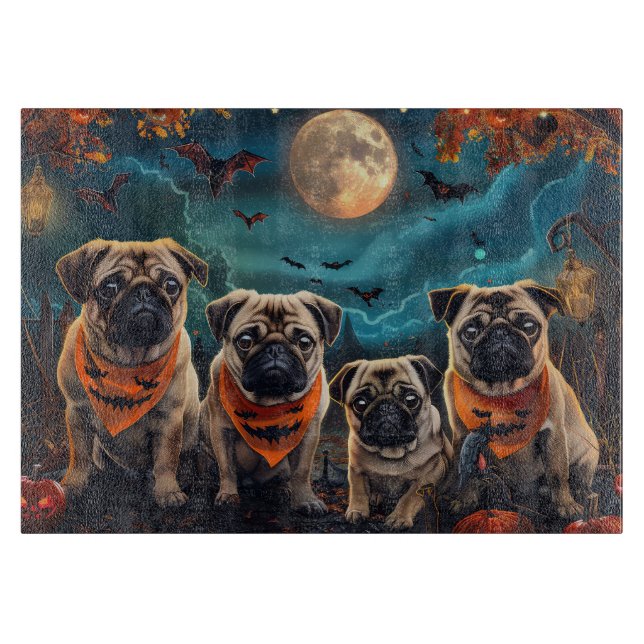 Pug Halloween Spooky  Cutting Board (Front)