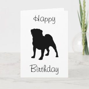 Pug Happy Birthday Card