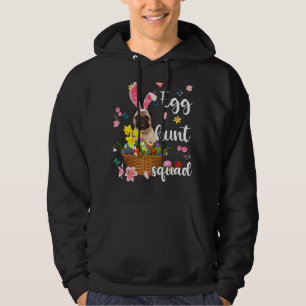Pug Happy Easter Day Easter Colourful Egg Hunt 1 Hoodie