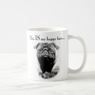 Pug Happy Face Coffee Mug