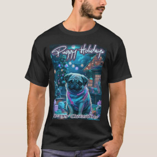 Pug HAPPY HOLIDAYS 101 MERRY CHRISTMAS PUGGY HOLID T-Shirt