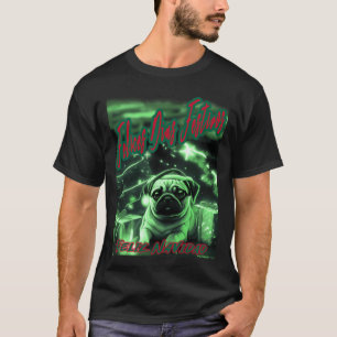 Pug HAPPY HOLIDAYS 83 MERRY CHRISTMAS FELIZ NAVIDA T-Shirt