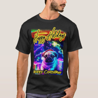 Pug HAPPY HOLIDAYS 83 MERRY CHRISTMAS T-Shirt