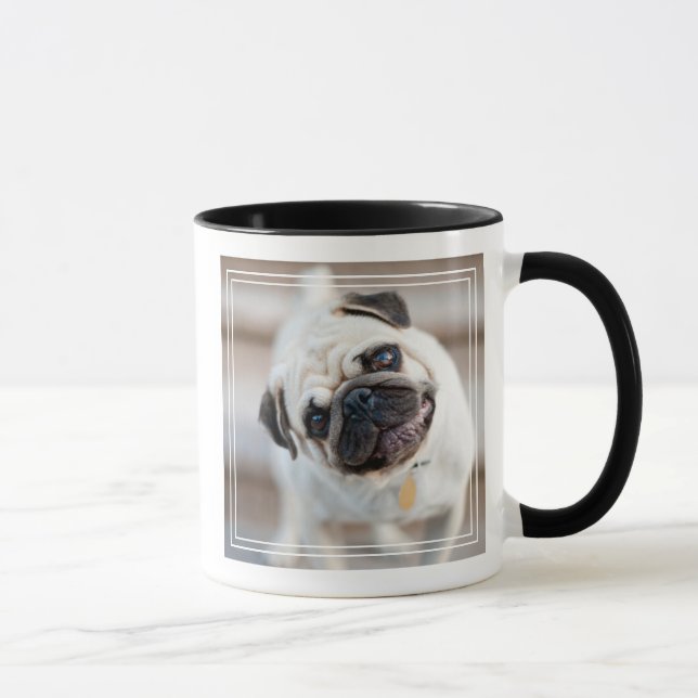 Pug Head Tilt Mug (Right)