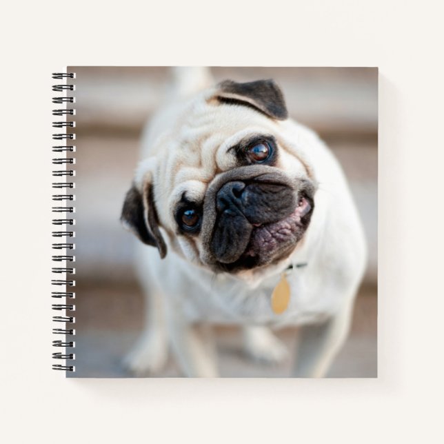 Pug Head Tilt Notebook (Front)