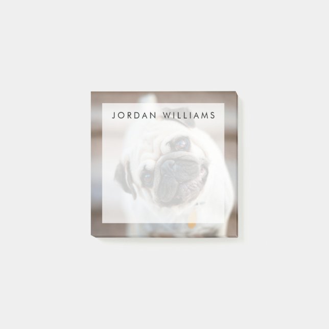 Pug Head Tilt Post-it Notes (Front)