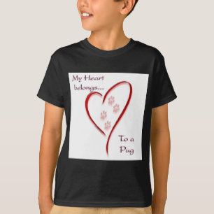 Pug Heart Belongs T-Shirt