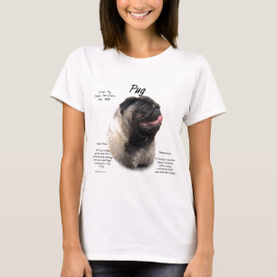 Pug History Design T-Shirt