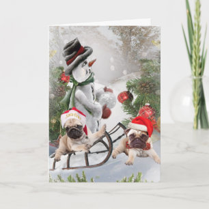 Pug Holiday Fun Cards