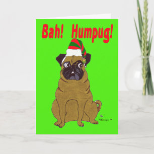 Pug Holiday Greeting Card