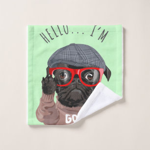 Pug I Am A Good Boy, Pug Lover Gift, Funny Pug Wash Cloth