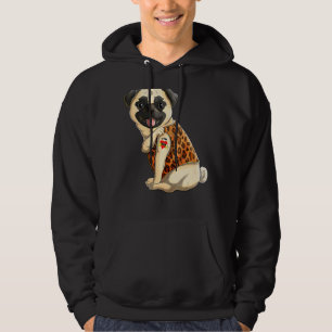 Pug I Love Mum Tattoo Dog Mother's Day Hoodie