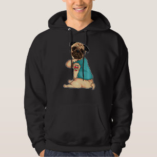 Pug I Love Nana Tattoo Apparel Dog Nana Mother's D Hoodie