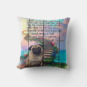 Pug I Will Wait For You, Pug Lover Gift, Pug Dog Cushion