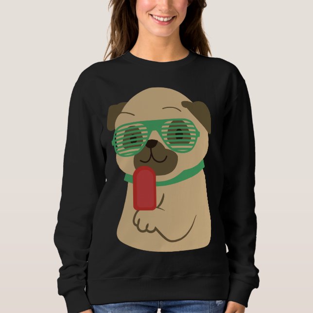 Pug icecream cute pug dog Essential T-Shirt 503 Sweatshirt (Front)