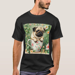 Pug in a Mug via pastel vintage wildroses vibes T-Shirt