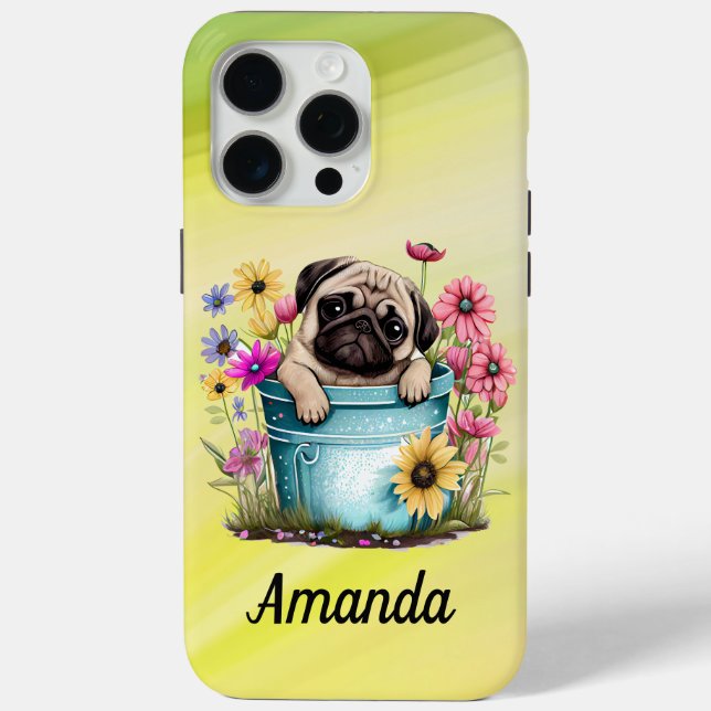 Pug In A Pail  Case-Mate iPhone Case (Back)