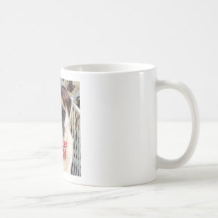 Pug in a wig coffee mug