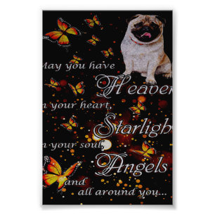 Pug In My Heart, Funny Pug Dog Lover Gift Idea Photo Print